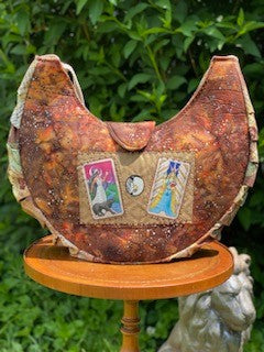 Zodiac Applique Tarot Embroidered OOAK Handbag
