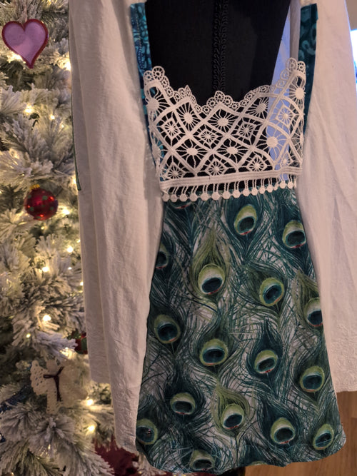 Create Art Not War Peacock Upcycled Shirt