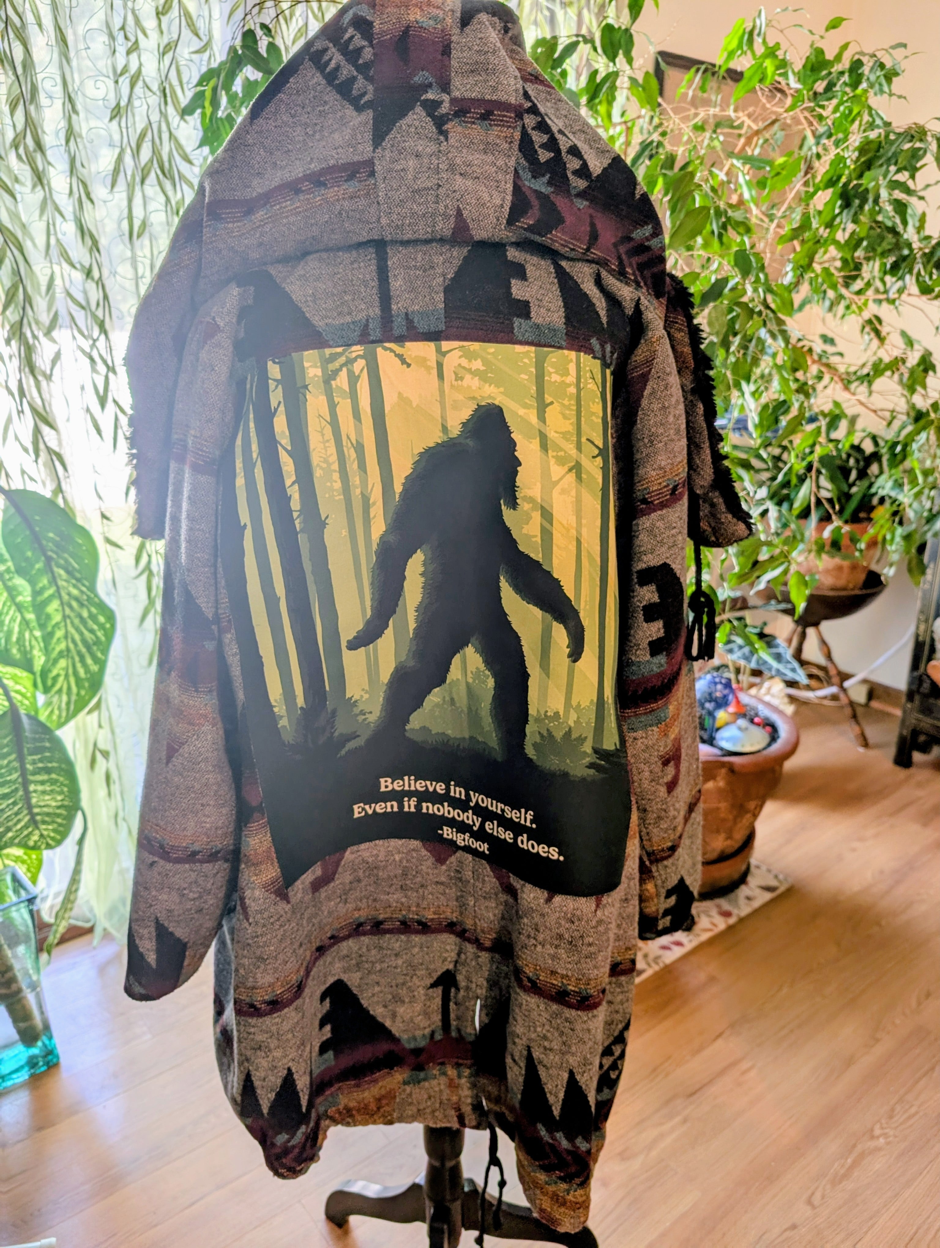 Bigfoot Coat Upcycled Steve Madden Southwestern Print