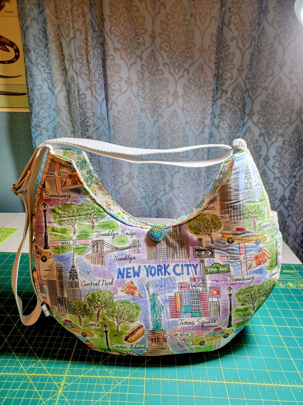 The BIG Apple NYC Quilted Applique OOAK Handbag