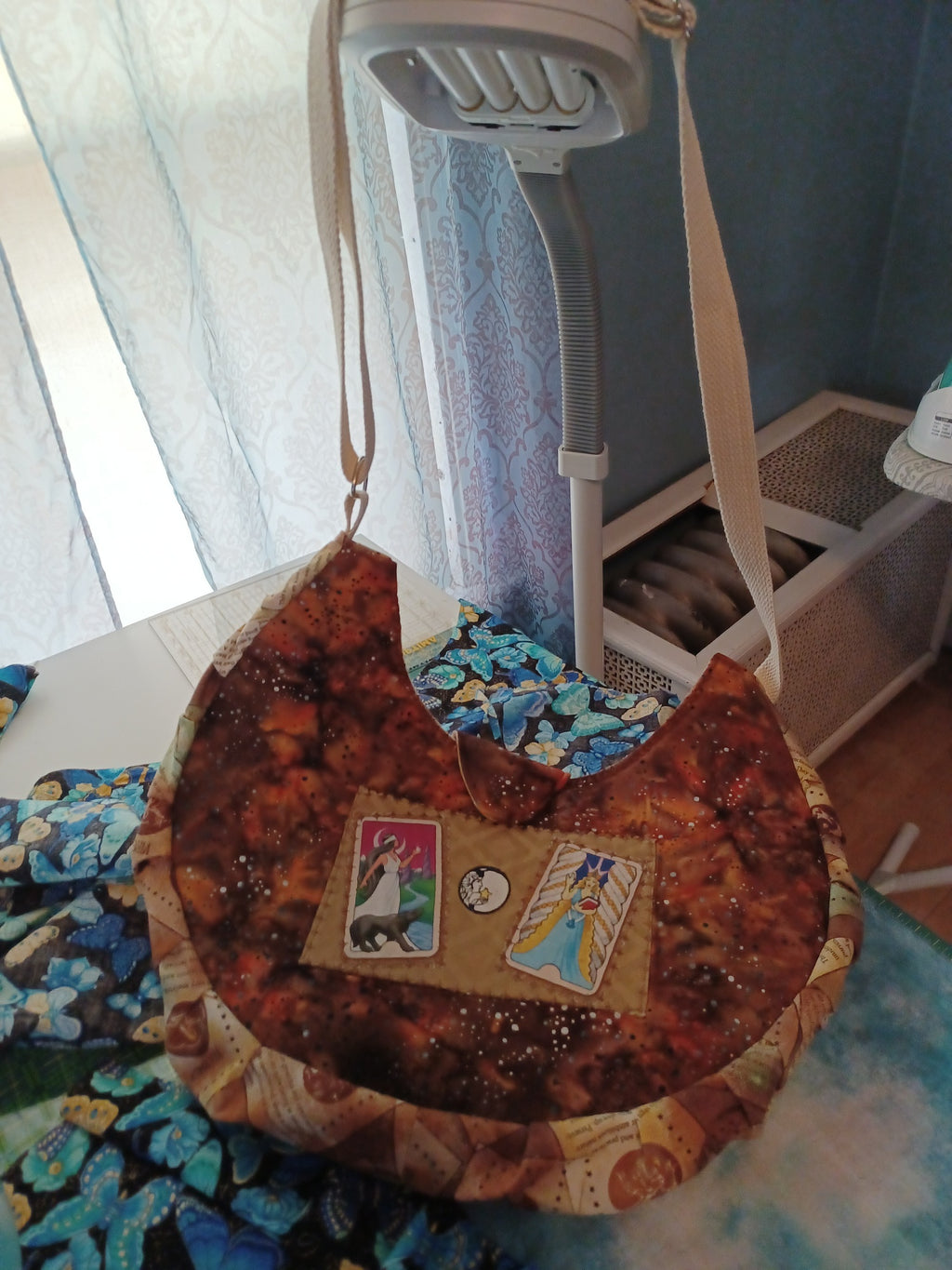 Zodiac Applique Tarot Embroidered OOAK Handbag