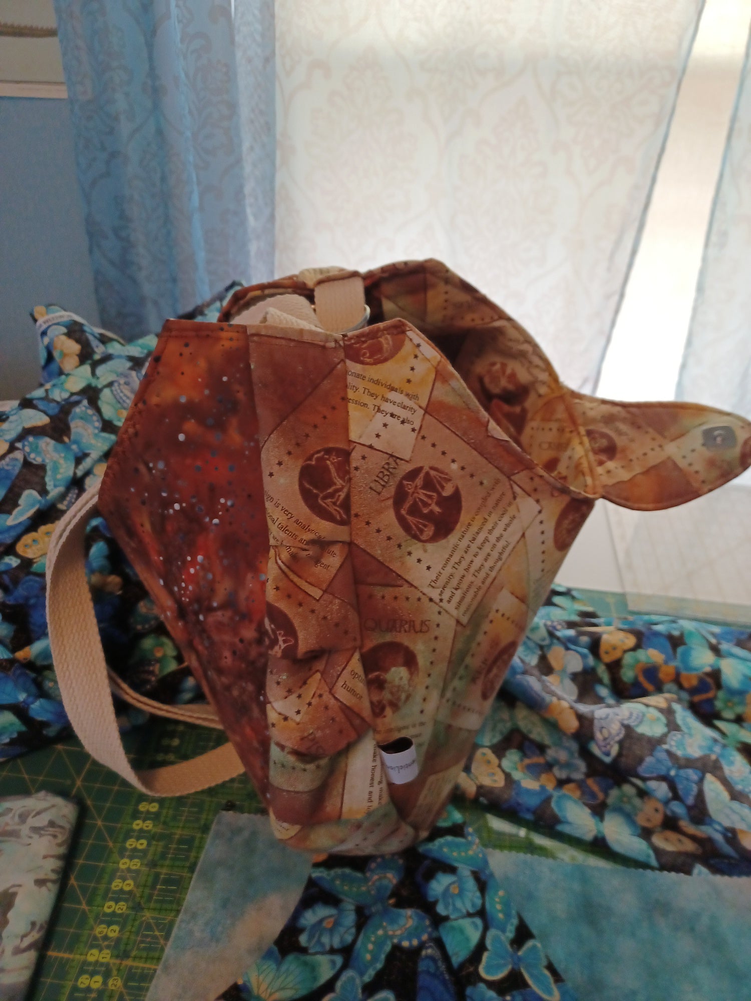 Zodiac Applique Tarot Embroidered OOAK Handbag