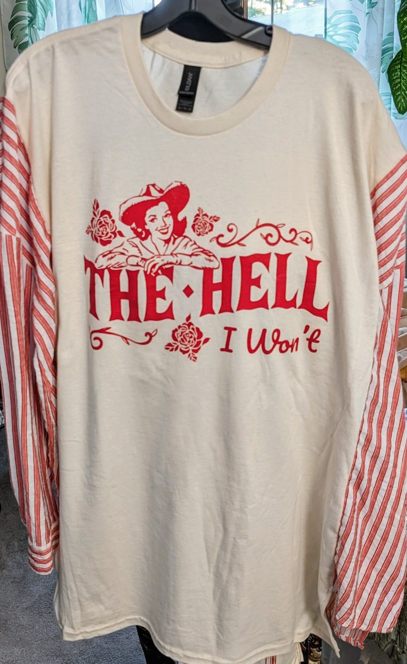 Vintage CowGirl Graphics The Hell I Won't Blended Shirt