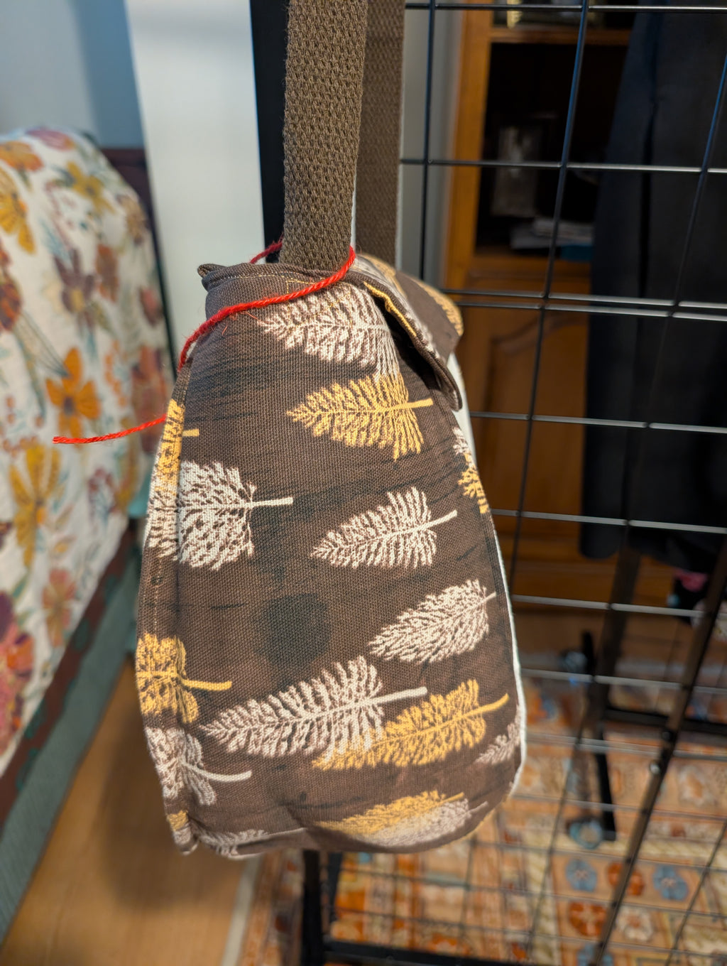 Not All Who Wander Are Lost Embroidered Feather OOAK Handbag